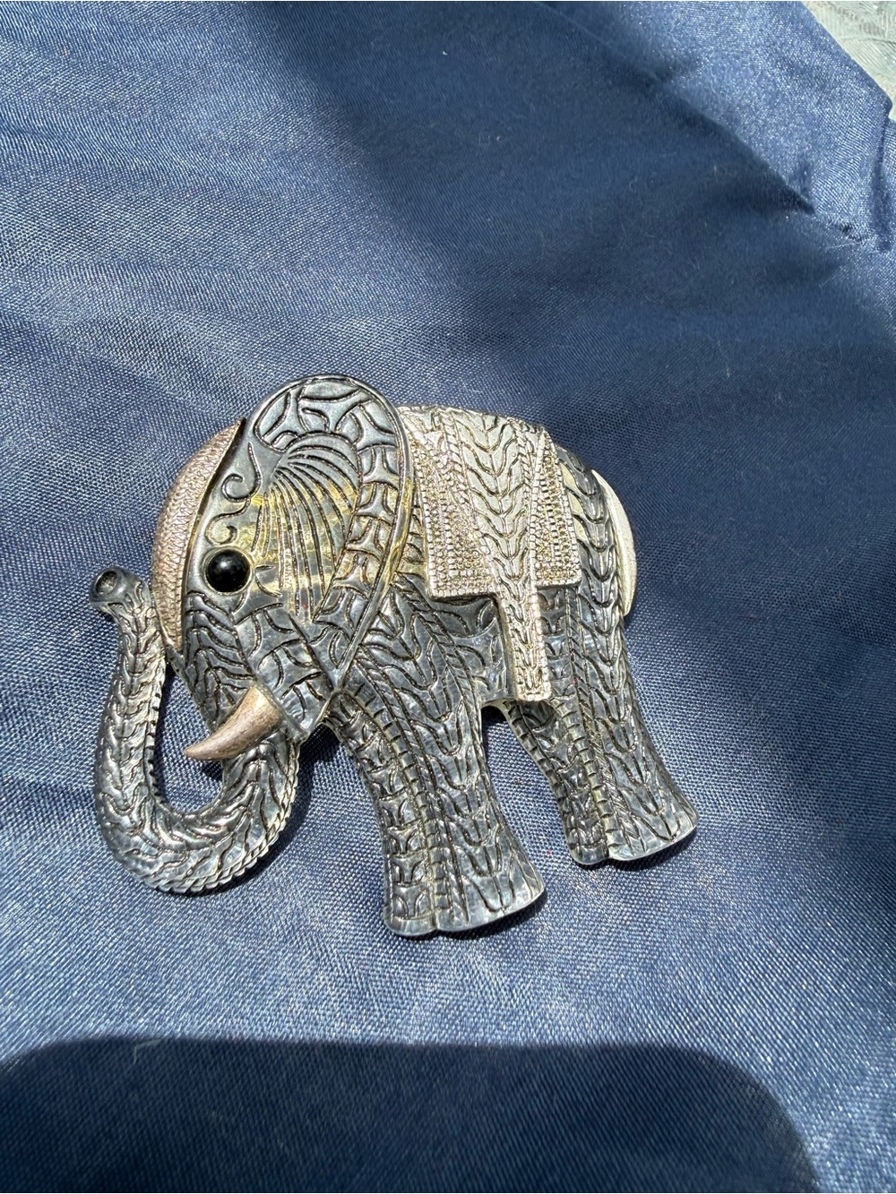 Vintage Elephant Pin Brooch Jewelry Accessory